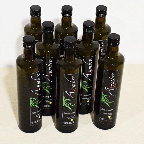 Pack 8 Botellas Aceite oliva virgen extra arbequina